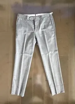 UNITED ARROWS ライトグレーウールスラックス 48 中古品