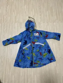 レインコート(90-100)青色 動物柄