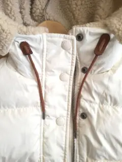 COACH 白フード付き ロングダウンジャケットМサイズ
