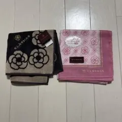 CLATHAS 花柄ハンカチ 2枚セット