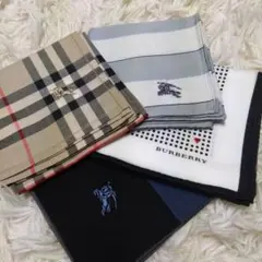 BURBERRY ハンカチセット チェック・ストライプ