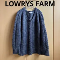モヘア混 クルーネックニット グレー M ふわふわ ゆったり ローリーズファーム