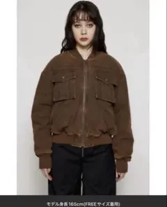 LAGUA GEM Cotton Poket ブルゾン ブラウン