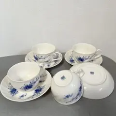 HOYA CHINA ホーヤ カップ＆ソーサー　4客セット 昭和レトロ　日本製