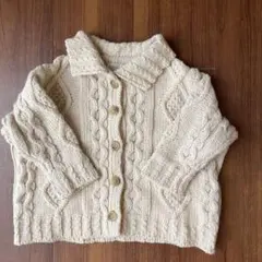 ケーブルニットカーディガン アイボリー　ベビー　韓国子供服