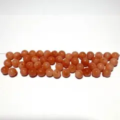 天然桃珊瑚 丸珠 約4mm 50粒 穴あき ビーズ パーツ ハンドメイド用 素材