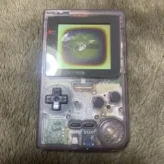 【ゲームボーイポケット本体】クリアパープル ジャンク品 痛み多数