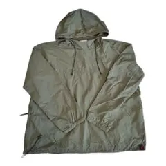 オリーブグリーン ナイロン プルオーバー ジャケット/アノラックパーカー