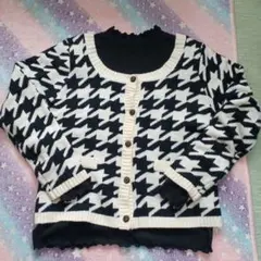 大きいサイズ！3L ニットカーディガン　伸縮性あり