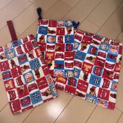 入園グッズ　入学グッズ　シューズケース　カーズ　３点セット