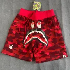赤い迷彩柄サメデザインショートパンツ Lサイズ カモフラージュ サメプリント ショートパンツ L - メルカリ