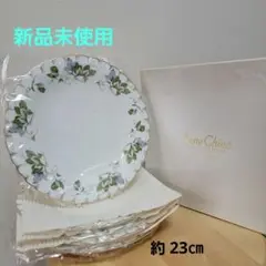 【新品】HOYA ボーンチャイナ グリーンリーフ 5枚 ミート皿