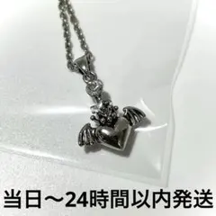 水曜日のアリス ハートクラウンネックレス シルバー 十字架 クロス 羽のサムネイル