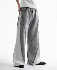 パンツ Jent Louis Bicolor Semi-Flare Denim JentLouis Bicolor Semi-Flare Denim White - メルカリ