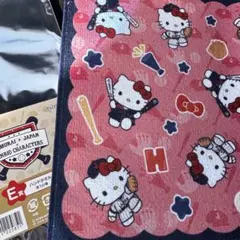 タイトーくじ 侍ジャパン　サンリオ　E賞　ハンドタオル　ハローキティ