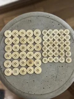 高級ボタン アイボリー 20mm 15mm 各30個 オフホワイト