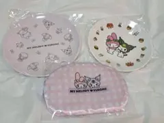 モスバーガー福袋 メラミンプレート ポーチセットマイメロディ クロミ