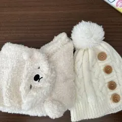 ニット帽　ケープ
