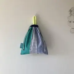 ▨handmade 持ち手付き巾着 35×30cm ⑭ / お着替え袋 入園入学