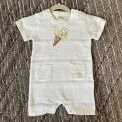 【新品未使用品】gelato piqué 半袖ロンパース ボーダー 70cm