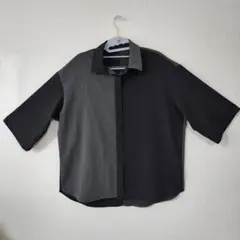 試着のみ・ほぼ新品】HARE 長袖シャツ バイカラー グレー系 - メルカリ