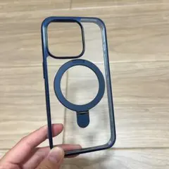 ⭐️iPhone15 Pro 用 ケース6.1インチ リング付き ブルーチタニウム