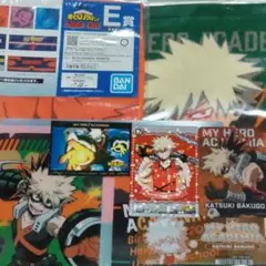 ヒロアカ 爆豪 ７点セット タオル クリアファイル カード ステッカー しおり