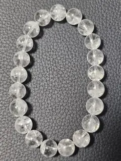 【希少】9㎜　貫入水晶(クォーツインクォーツ)ブレスレット