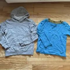 男の子 薄手　トレーナー パーカー 130.140 トップスセット