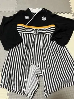 ベビー　男の子　袴　着物　和服　ロンパース　80 ブラック