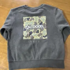 OUTDOOR アウトドア　裏起毛トレーナー　140センチ　カーキ　迷彩