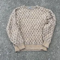 SIMPLE LIFE ケーブルニット　セーター ベージュ　L ニット