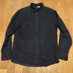 H&M DIVIDEDメンズ デニムシャツ　ブラック　Sサイズ