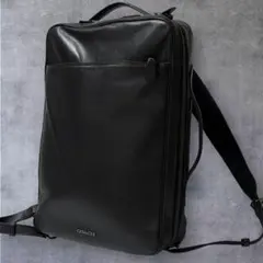 極美品 コーチ グラハム 3way バックパック ビジネス レザー A4可 黒