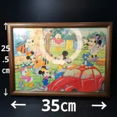 ミッキーマウス ジグソーパズル 木製フレーム付き