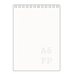 A6 12穴 PP表紙 ツイストノート対応 A6 短辺とじ 2枚1組のサムネイル