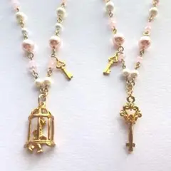 パリ購入♡一点物ハンドメイドネックレス2点セット　アリス風・ロリータヴィンテージ