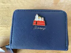 PEANUTS スヌーピー じゃばら式カードケース ミニ財布 ネイビー
