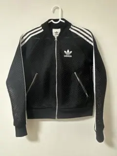 adidas オリジナルス メッシュ トラックジャケット ブラック