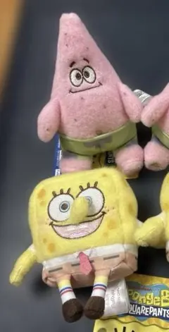 連休限定値下げ‼︎【スポンジ・ボブ】ミルキーボア マスコット✨2種4点セット✨