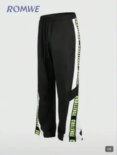 SHEIN パンツ ブラック ラインパンツのサムネイル
