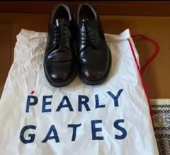 未使用3.5万 パーリーゲイツ ゴルフシューズ 25.5 メゾンロゴ柄 メンズ 053-2992301-1.jpg