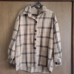 フランネルチェック長袖シャツ