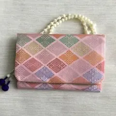 お数珠入れ♦︎金襴・菱紋様♦︎懐紙入れのサムネイル