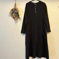 freaks store フリークスストア　ワッフル　ワンピース　黒　M