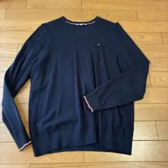 ネイビー 長袖ニット トミー