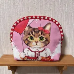 ★ハートをお届けリトルサンダー★ハンドメイドポーチ★コヤンイサムチョン★猫柄ねこ