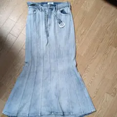 GYDA ライトブルーデニム フレアスカート M