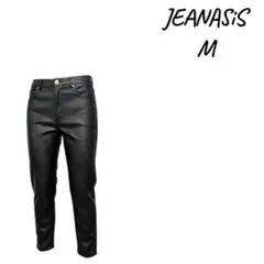 JEANASIS ブラックレザー 風パンツ M