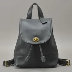 美品◇COACH オールドコーチ リュックサック バックパック レザー ブラック